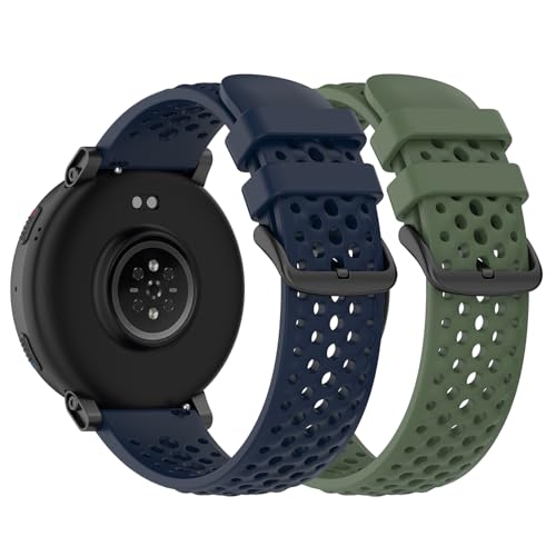Amazfit Active Max 48mm�p �o���h2�{�Z�b�g�AAmazfit Active Max �X�}�[�g�E�H�b�`�p�y�ʃX�|�[�c�o���h �j�����p (�u���[�{�O���[��)