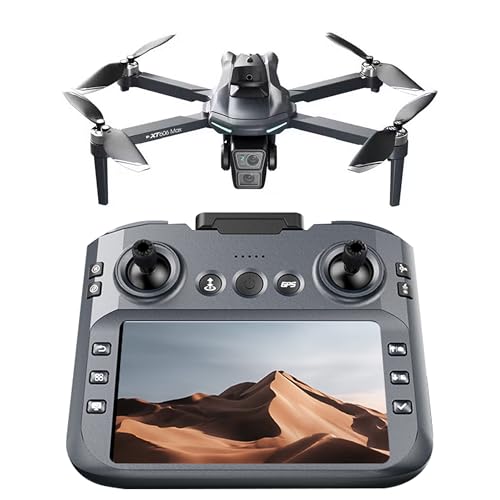 Taslo Drone with Camera 4K Professional- 5" LCD Screen- GPS Auto Return- Brushless Motor- 2 Batteries- Follow me- Orbit Flying, Brushless Motor- Obstacle Avoidance- under 249g (With GPS)