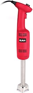 ELMA Batidora de Mano Industrial Crusher Series | Trituradora Profesional, Velocidad Variable 6000~20000 rpm, 270W, Brazo de 16 cm de Acero Inoxidable, Color Rojo