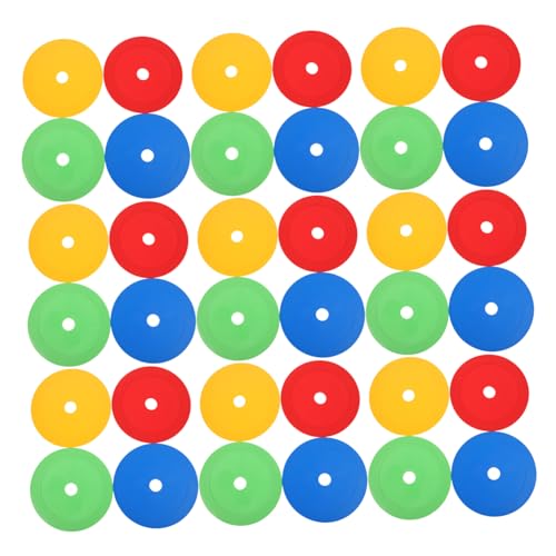 Hemoton 25Pcs Floor Spot Markers Non Slip Agility Training Dots for Soccer Basketball and Gym Exercises Durable Football Training Equipment for Competitive Skill