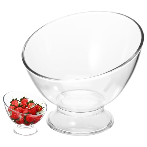 ANDRESLAD Tazón de Postre Transparente Multifunción Cuenco Delicado para Helado y Fruta Recipiente Versátil para Frutas Dulces y Yogur Adecuado para Hogar Restaurantes y Catering