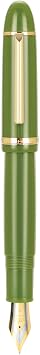 Jinhao X159 Fountain Pen #8 Fine Nib, Avocado Green with Golden Clip Acrylic Big Size Writing Pen