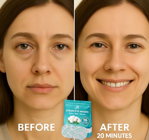 Máscara de vapor para ojos con 16 unidades de compresas calientes para el cuidado de la córnea 5