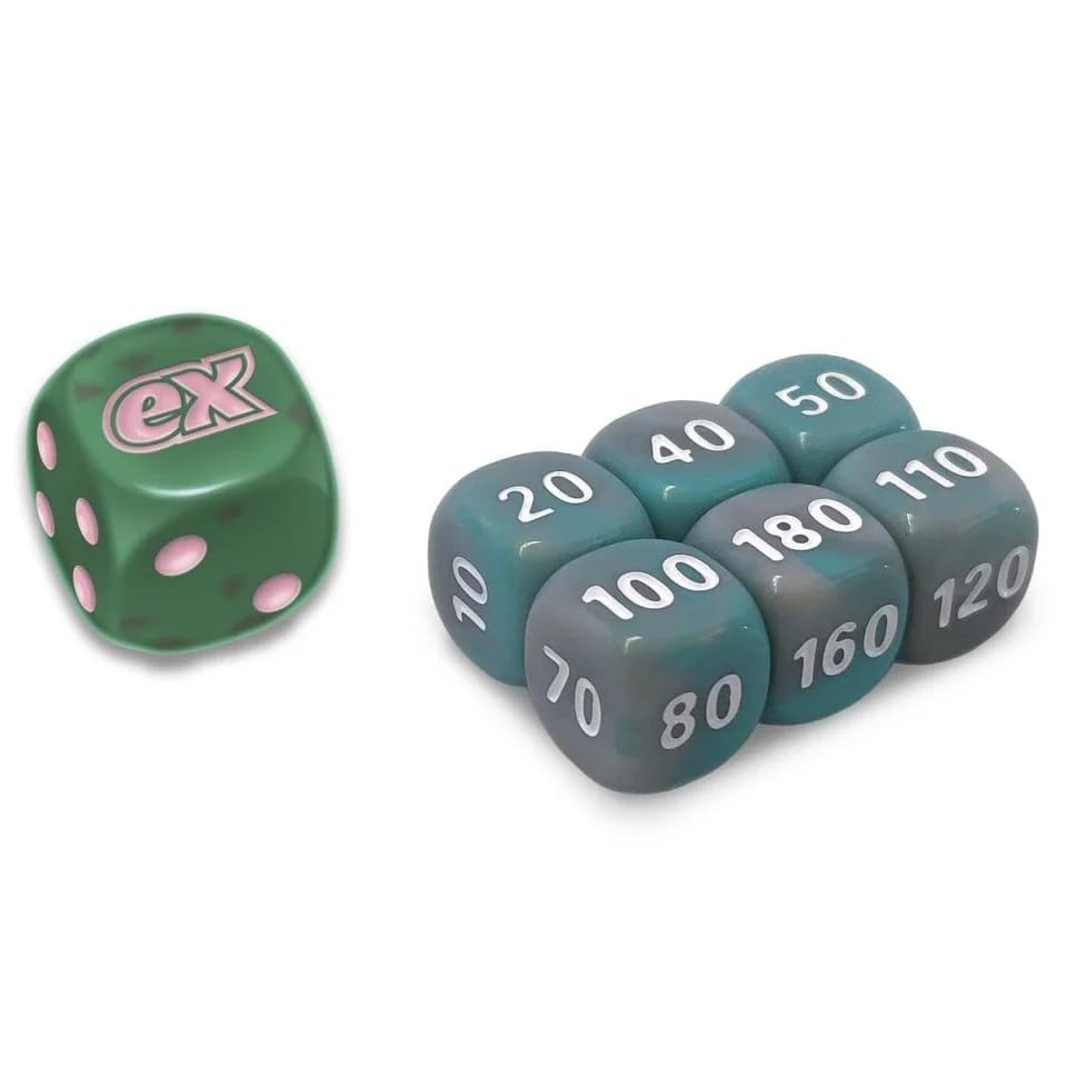 BB-Toy-Trades Compatible with PKM TCG Elite Top Trainer Dice Set Damage Marks Dice Set with BB-Toy-Trades Shipping Protection (Paradoxrift Iron Warrior - Iron Valiant)
