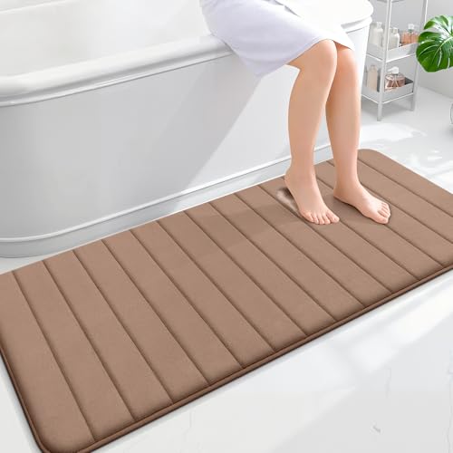 OLANLY Memory Foam Long Bathroom Rugs Runner 59x24, Super Soft