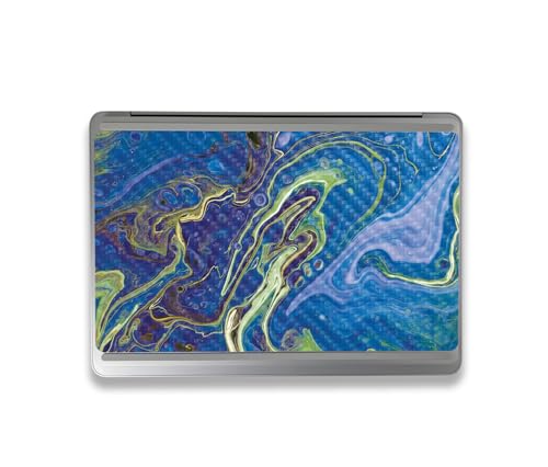 Image of MightySkins Carbon Fiber Skin Compatible with Microsoft Surface Laptop Studio 2 (2023) Full Wrap Kit - Blue Pour | Protective, Durable Textured Carbon Fiber Finish | Easy to Apply | Made in The USA