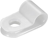 Vista 13 de 200 Uds. de nylon blanco tipo R abrazadera de cable sujetador de 1/2 pulgada clips de alambre de plástico abrazaderas surtido para conducto de cable
