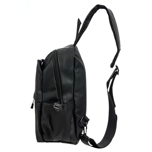 Sling Crossbody Bag for Men and Women – Black, Water-Resistant, Single Shoulder Backpack – Stylish and Small, Perfect for Travel and Everyday Use4
