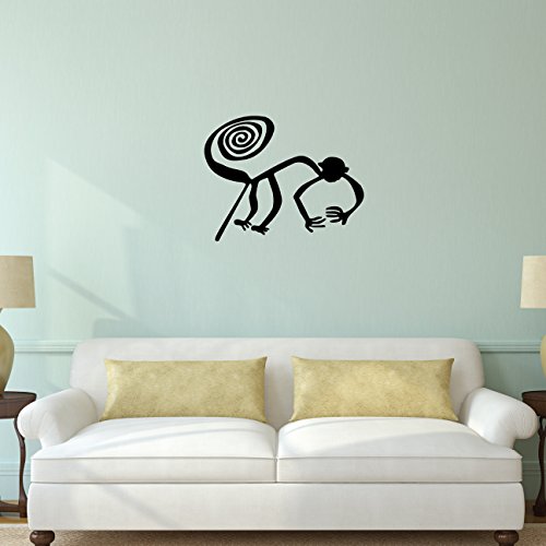 Thevinylguru Nazca Lines Monkey Wall Decal Sticker 1 - Decal Stickers And Mural For Kids Boys Girls Room And Bedroom. Mono Wall Art For Home Decor And Decoration - Inca Tribal Silhouette Mural #TOP1