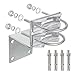 XRDS-RF Antenna Pole Mount Kits, Antenna Pole Mount Bracket with Double U-Bolts Clamp V Jaw Bracket for Outside Home Antenna Pole Holder