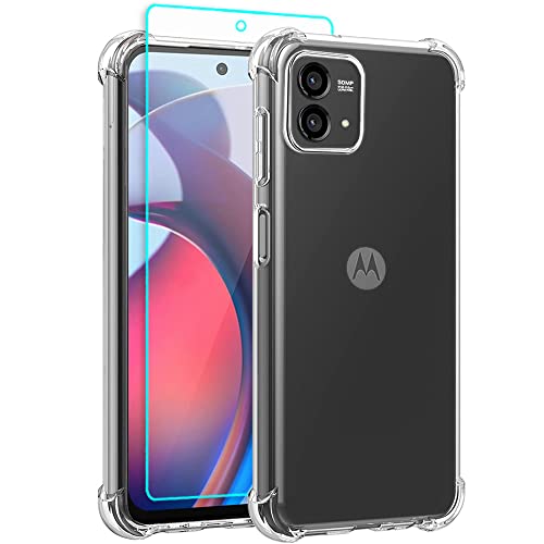 Funda para Moto G Stylus 5G 2023 transparente de silicona suave TPU y protector
