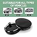 Anyhut 4 PCS Wheel Center Caps, 2.36in X 2.2in X 0.57in Snap-In Center Caps, Waterproof & Durable Center Caps for Rims, Universal Car Center Cap for Most Cars (Black)