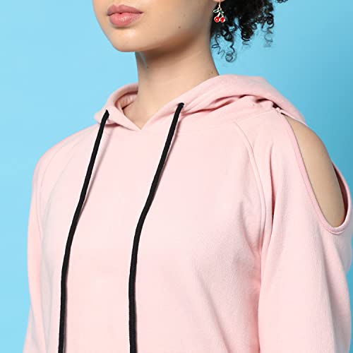 Image of PINACOLADA Women's Sweatshirt with Hoodie Regular Fit for Casual Wear | Cotton Blend Fabric | Hoodie Sweatshirt Crafted with Comfort Fit and High Performance for Everyday Wear