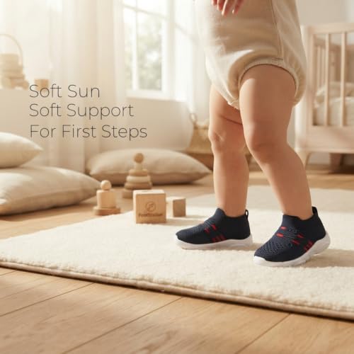 Image of Infant Shoes for Baby Boys & Girls | Musical Sound Walking Shoes | First Walker Shoes for Toddlers | Lightweight Breathable Knit Sneakers | Soft Sole Comfortable Slip On Shoes for Newborns, Babies & Kids