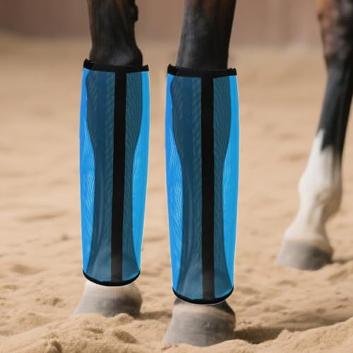 Botas antimoscas equinas pack de 4 protectores ajustables de malla transpirable para caballos 3