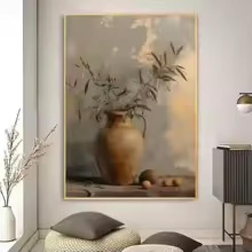 Impression sur toile vase floral rétro déco murale affiche fleurs abstraites modernes 30x45