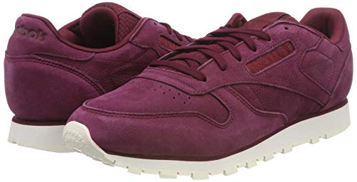 Image of Reebok Women's Classic Leathers Gymnastics Shoes, Red Enh Rustic Wine Chalk Enh Rustic Wine Chalk, 6