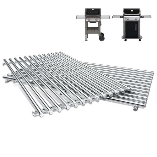 7637 9MM Grill Parts for Weber Spirit E210, E220, S210, S215, Spirit 200 & GS4 Spirit II E210, Spirit II E220 Series with Front-Mounted Control, 17.5'' SUS304 Stainless Steel Grates for Weber 7637