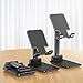 Produktbild Verstellbare Handyhalterung, Dock Telefon - Universal-Docking-Halterung, Verstellbarer Stand, Handyhalter für Tisch, zusammenklappbar, Universal-Handyhalter Smartphone Tisch (Schwarz)