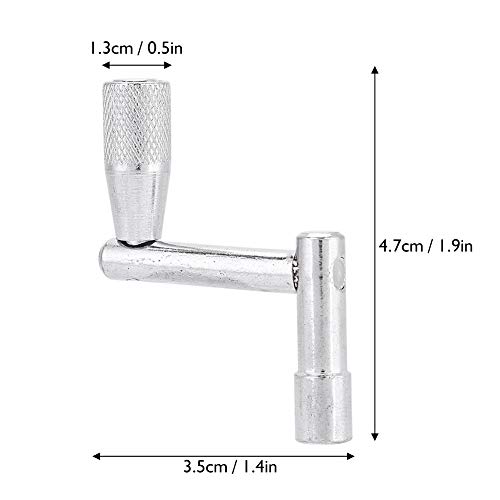 image for Dilwe Drum Tuning Wrench, 2PCS Metal Continuous Motion Drum Tuning Key