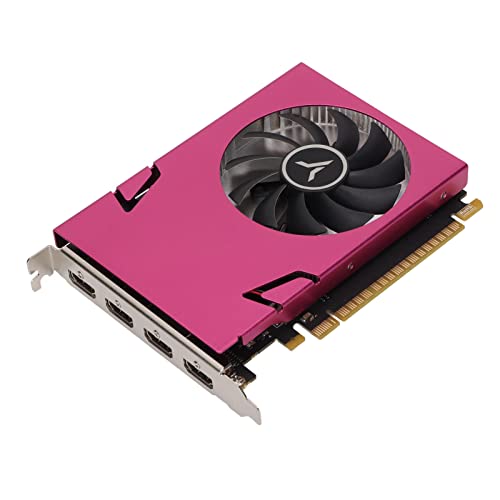 VBESTLIFE Tarjeta Gráfica GT730 de 4 GB, GPU DDR3 de 128 bits, 993/1600 MHz, Tarjeta de Vídeo para Juegos de Computadora de Escritorio PCIE 2.0 X16 con 4 Puertos HDMI
