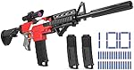 Toy Gun for Nerf Guns Automatic Machine Gun, Select Fire Modes Toy Sniper Rifle with Scope, 2 Magazines and 100 Darts, Realistic Electric Blaster Xmas Birthday Gifts for 6-12 Year Old Boys