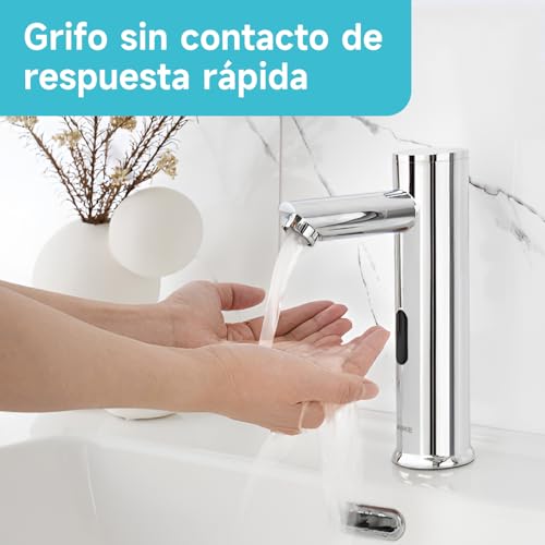 AIKE Grifo Comercial Con Sensor Para Baño en cromo sin contacto 3