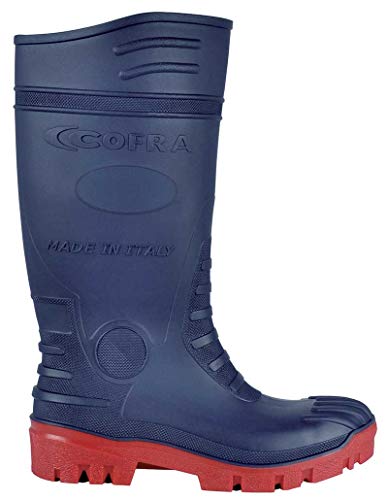 Cofra 00300-N16.W44 Typhoon Blue/Red S5 Fo Sr Taglia 44 Stivale Pvc/Nitrile Blu/Rosso - Puntale E Lamina Stivali Da Lavoro Scarpe Antinfortunistica
