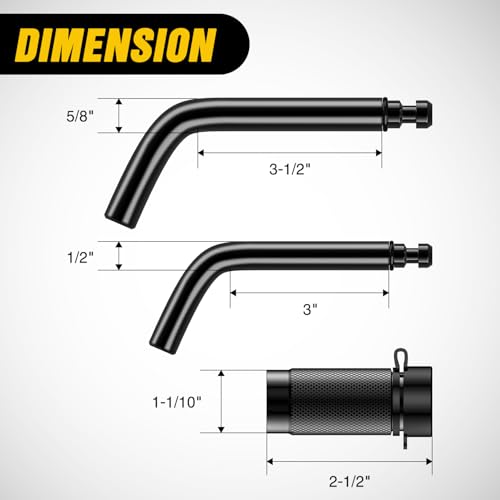 Image of Nilight Trailer Hitch Lock Pin 1 /2 inch & 5 /8 inch Locking Receiver Hitch Pin Keyed Unique Weatherproof Anti-Theft Lockable Fits 2 inch 2-1 /2 inch & 1-1 /4 inchReceiver Tow Truck Boat Bike Truck Black