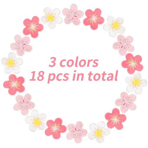 Imanes decorativos de flores rosa, pack de 18 miniatura 6