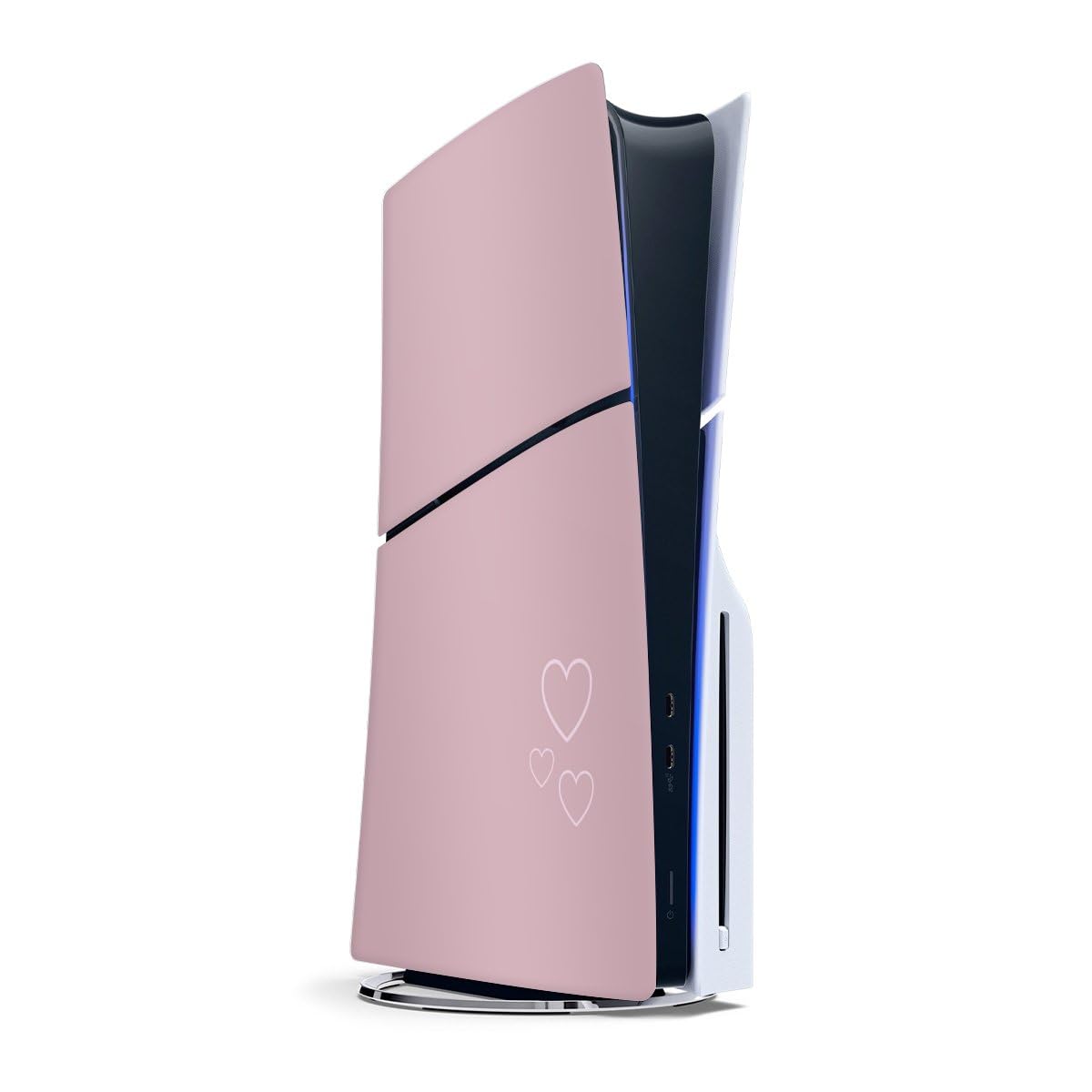 DeinDesign Skin kompatibel mit Sony Playstation Slim 5 Disc Edition Folie Sticker Liebe rosa Herz