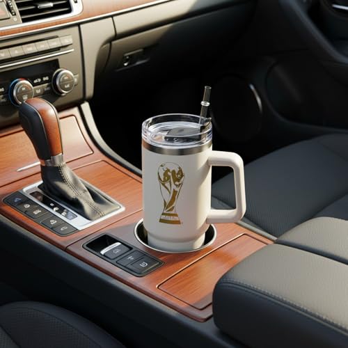 Wagon International Official FIFA World Cup 2026 Edition - 30oz Insulated Double Tumbler W/Handle & Straw - Premium Stainless Steel- Handwash Only - Keep Beverages Hot 12 hr/Cold 24 hr - White by Wagon International - Used condition - Image 4