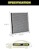Cabin Air Filter w/Activated Carbon for Toyota Camry (2002-2006), Sienna (2004-2010), Avalon (2000-2004), Lexus RX350 (2007-2009), ES330 (2004-2006), OE# 87139-06030, YZZ05, CF10132 #1