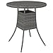 Produktbild vidaXL Gartentisch Beistelltisch Balkontisch Gartenmöbel Tisch Terrassentisch Esstisch Rattantisch Outdoor Grau 70x70x73cm Poly Rattan