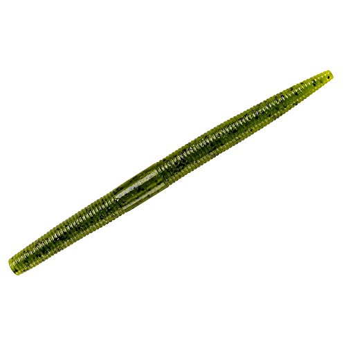 Yum Lures Dinger Classic Worm All-Purpose Soft Plastic Bass Fishing Lure - Great Texas Rigged, Wacky Style, Carolina Rigged, Pitched, Etc., Watermelon Seed, 4''
