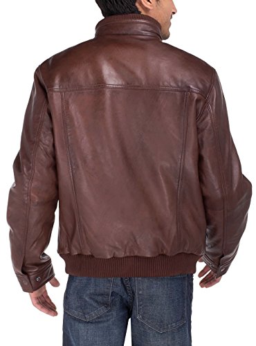 GN Luciano Men's Trim Fit Lambskin Leather Moto Jacket Vintage Washed3