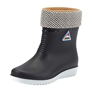 Vrouw Regen Laarzen Mid-Kalf Outdoor Laarzen Waterdicht en Warm Bestand Hunter Laarzen Hoge Wedge Inner Wig Laarzen
