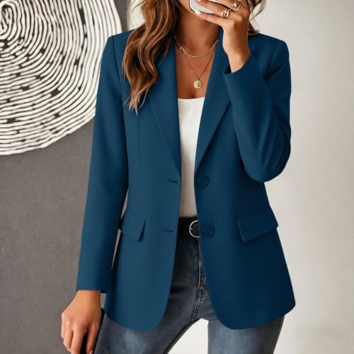 Blazer Jackets for Women Office Work Suit Jacket Lightweight Cardigan | Button Down Cardigan, Lightweight, Smooth, Wrinkle Resistant, Regular Fit, Meetings, Casual Outings, Fall Outfits for Women — view 2
