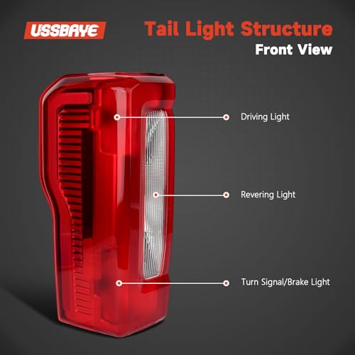 Image of Tail Lights For 2023-2025 Ford Super Duty F250 / F350 / F450 XL XLT Left | Taillights Rear Tail Light Assembly PC3Z13405D (Halogen NO Blindspot Left Driver Side