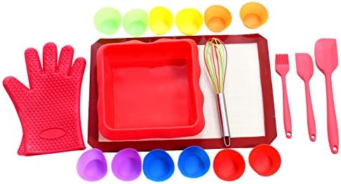 Baking Kit By UnicGlam Kids baking Set Girls Real Cupcake Making Kit One Complete Baking accessories for Beginners (Adult and Teens) and Professional Baking Lovers 19 Pieces Set