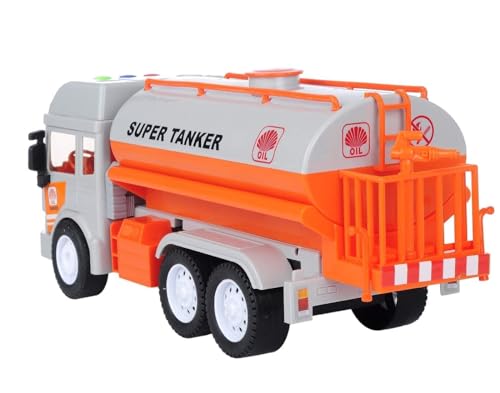 Image of Super Tanker Truck Toy, Pull Back Vehicles Toy for Kids, Friction Power Toy Trucks for 3+ Years Old Boys and Girls, Light & Sound Truck Toy for Kids (Multicolor)