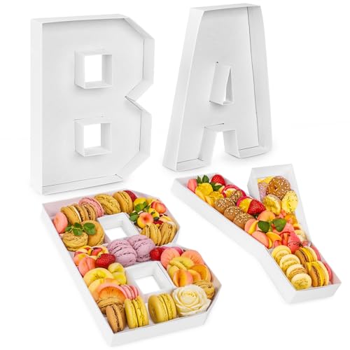 VGOODALL Baby Charcuterie Board Letters, 4 Pcs 10" Baby Shower