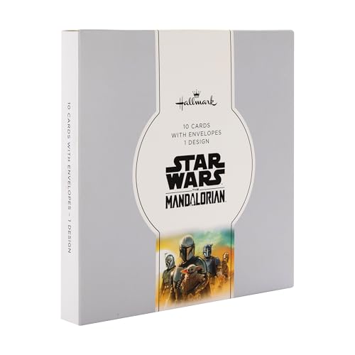 Hallmark Biglietti di Natale Grogu & Sorgan Frogs Design, confezione da 10, The Mandalorian, Star Wars, confezione multipla