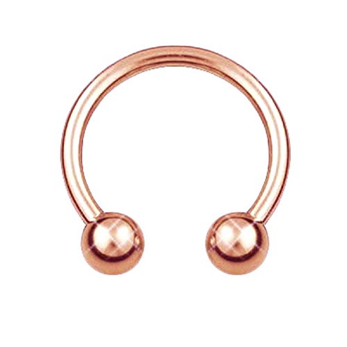 Rose Gold Circular Barbell Titanium Anodized Barbell