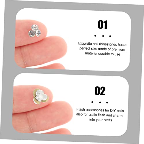 Beavorty 20 Peças De Acessórios Para Unhas Pedras Preciosas Pretas Strass Strass Preto Adesivos Para