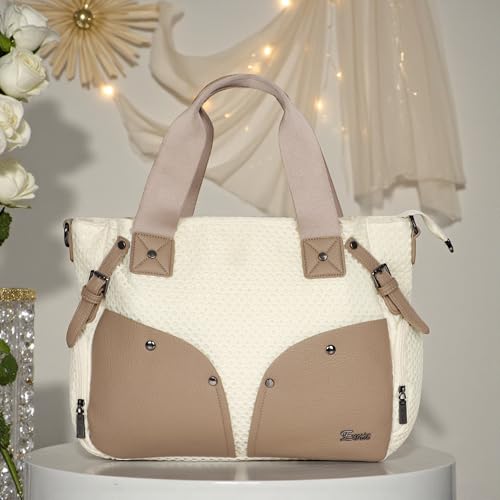 Image of EXOTIC Aira Utility Tote Bag for Women | Premium Textured Handbag with Multiple Pockets, Shoulder Straps & Spacious Compartments | Office, Travel & Daily Use