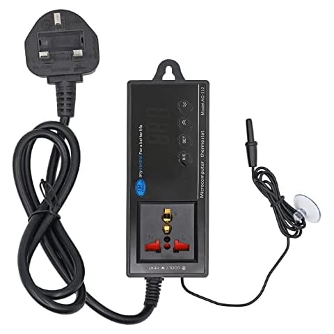 MUALROUS Reptile Temperature Controller Digital LED Heating and Cooling Temperature Controller Terrarium Tank Thermostat for Snake Lizard Tortoise Birds Fish Cover