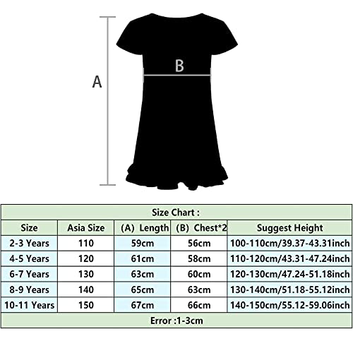 OAIXIUR Adley Merch Girls Nighties Fashion Summer Dress (Violet,8-9 Years)