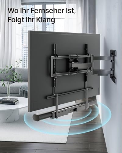 monTEK Soundbar Halterung passend für Sonos Arc/Arc Ultra/Beam/Ray/Playbar, Bose Soundbar 500, Samsung, Sony, LG und JBL, verstellbare Soundbar-Halterung unter dem Fernseher – Bild 7