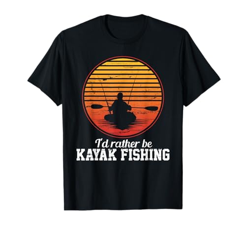 Kayak Fishing - Funny Vintage Fisherman Gifts T-Shirt